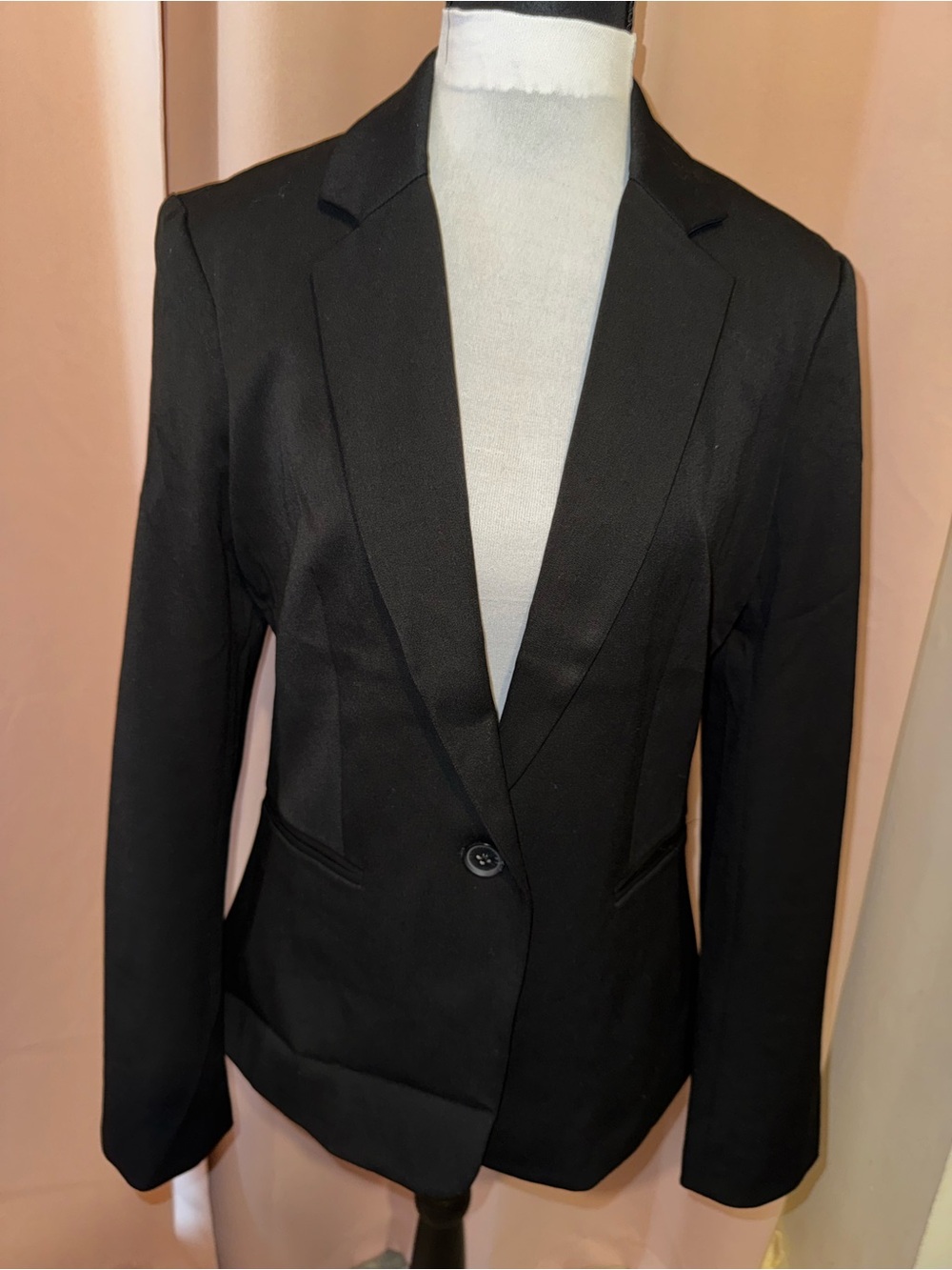 Express Black Tailored Single-Button Blazer